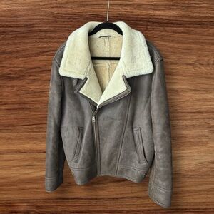 BLAKE HEDLEY - Lambskin Shearling Jacket in Beige Taupe - Custom Ordered